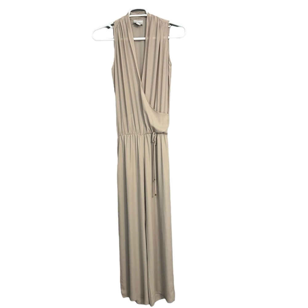 Atina Cristina XS Jumpsuit nude color cross front wideleg elastic waist with tie
